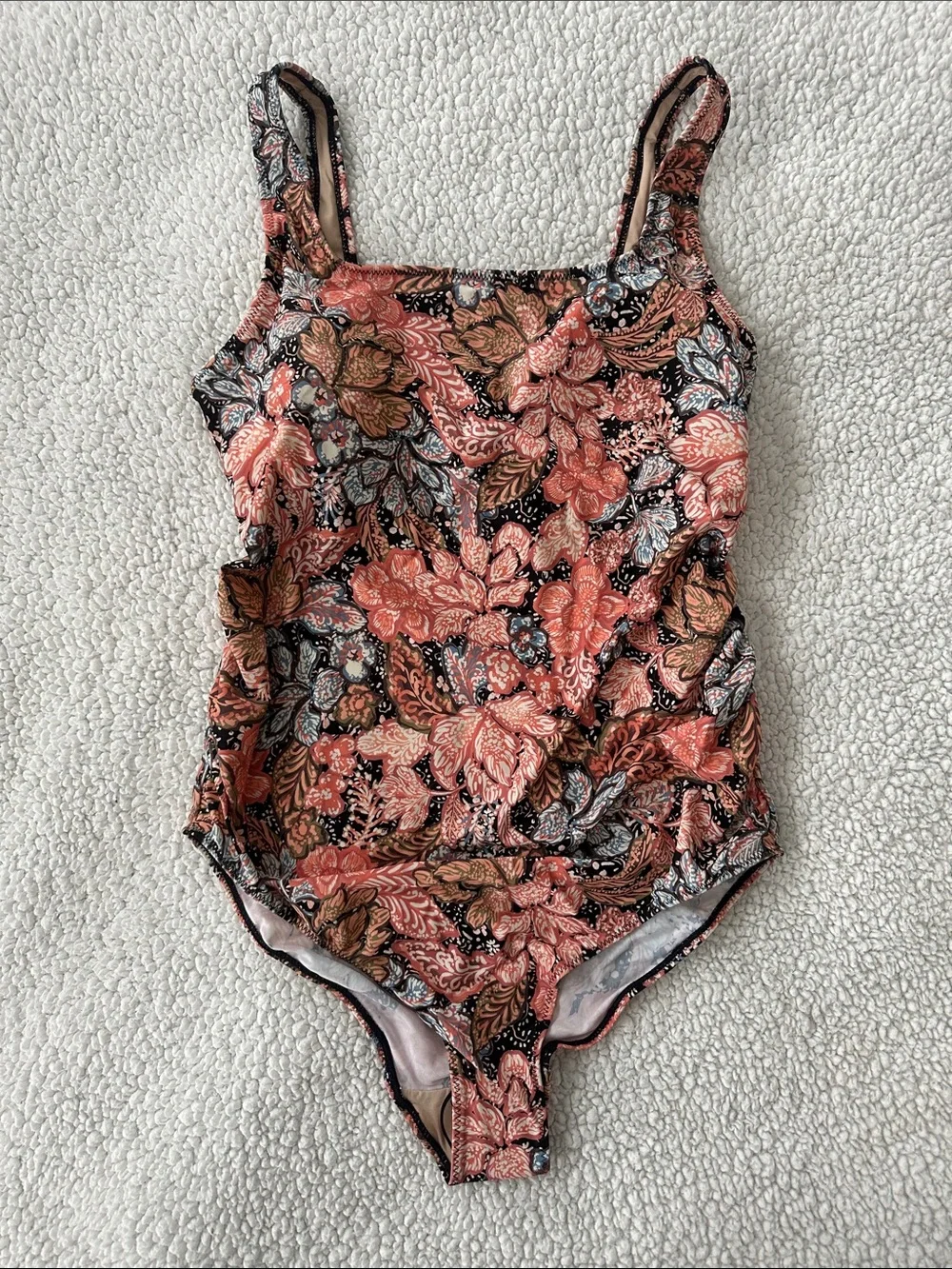 A Pea in the Pod Square Neck One Piece Maternity Swimsuit Floral Size M NWT - Picture 1 of 8